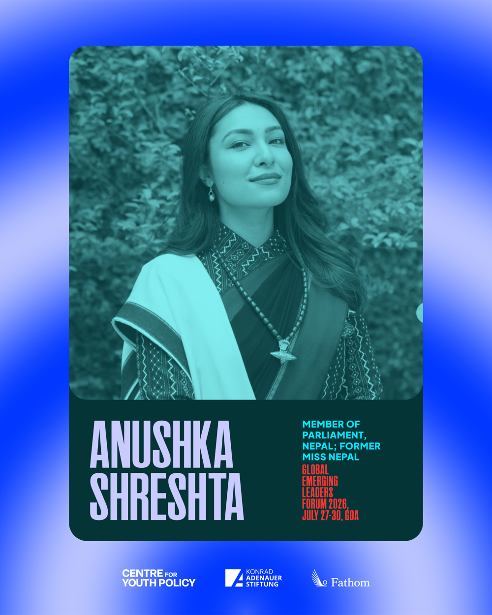 Anushka Shreshta — Member of Parliament, Nepal, and former Miss Nepal